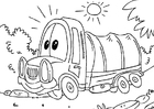 Coloriage camion couvert