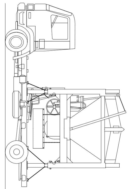 camion - mixeur de sable