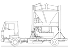 Coloriage camion - mixeur de sable