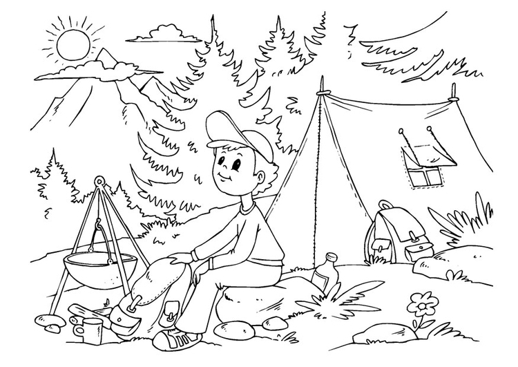 Coloriage camper