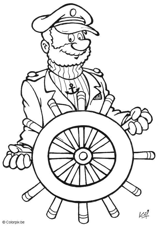 Coloriage capitaine