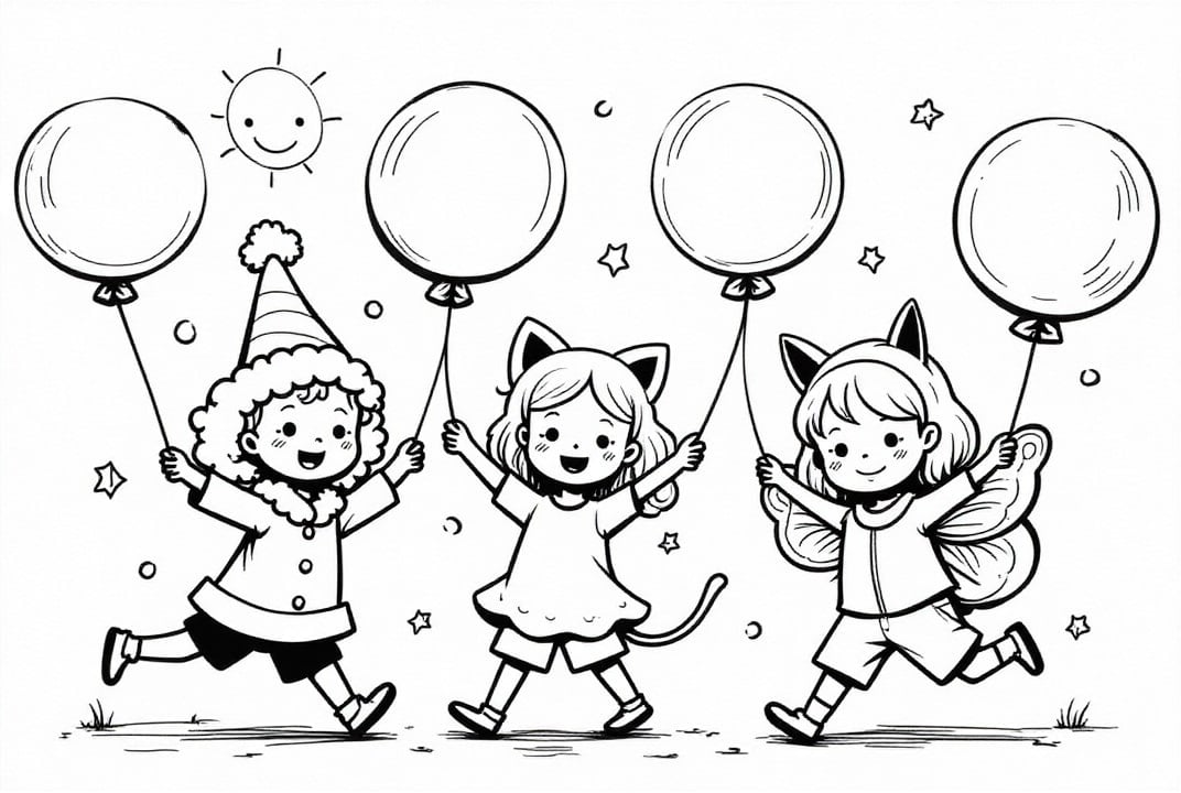 Coloriage carnaval au soleil