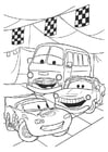 Coloriages Cars : Quatre Roues