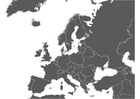 Coloriage carte d'Europe