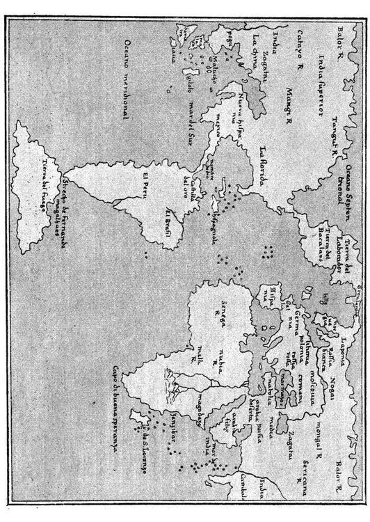 carte du monde 1548