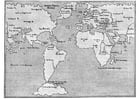 Coloriages carte du monde 1548