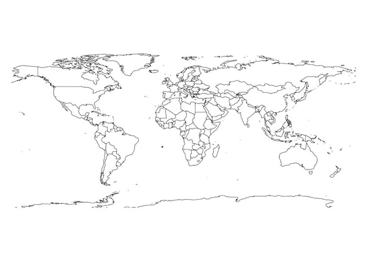 Coloriage Carte Du Monde Coloriages Gratuits à Imprimer