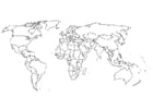 Coloriages carte du monde