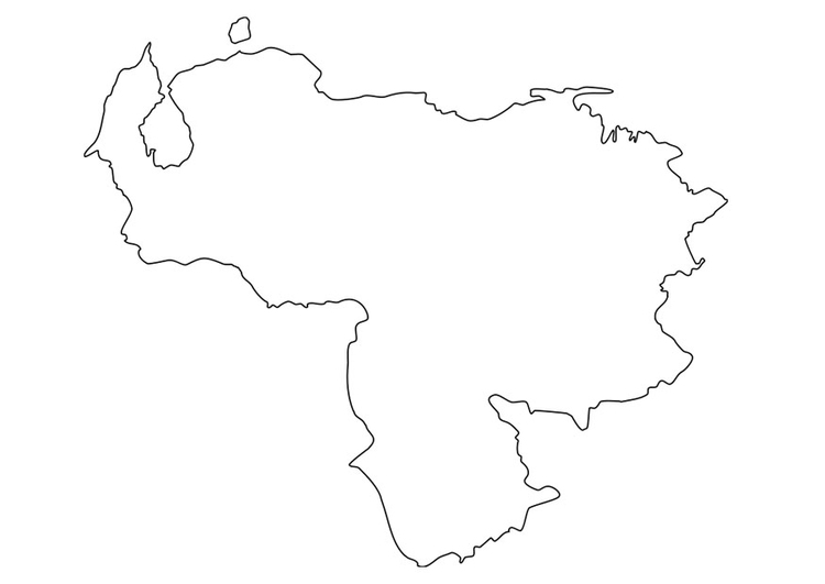 Coloriage carte du Venezuela
