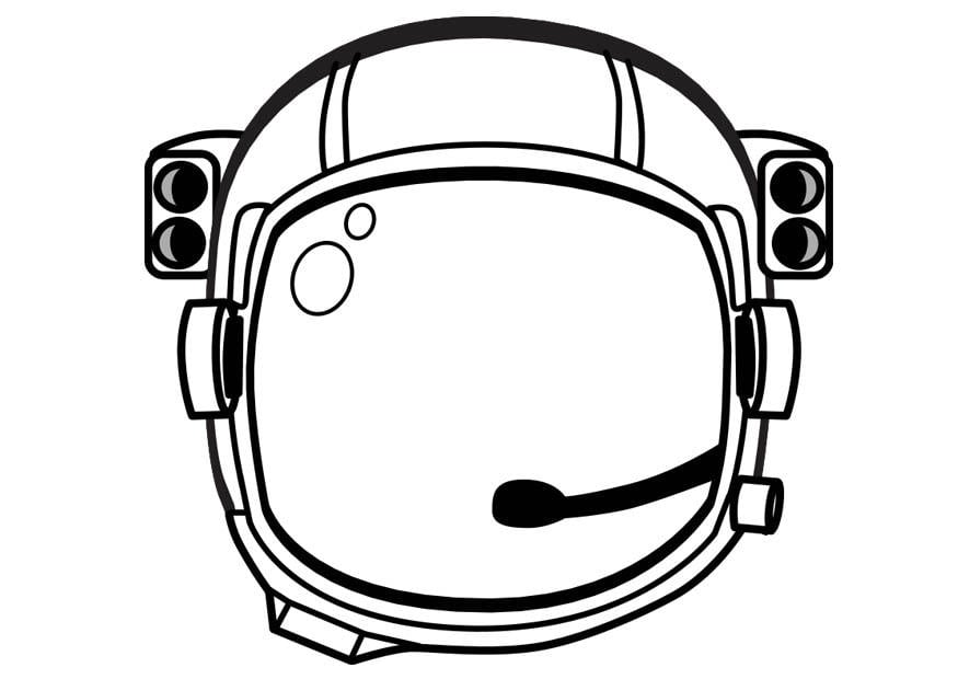 Coloriage casque d'astronaute