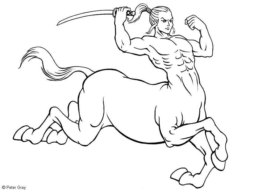 Coloriage centaure