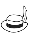 chapeau avec plume