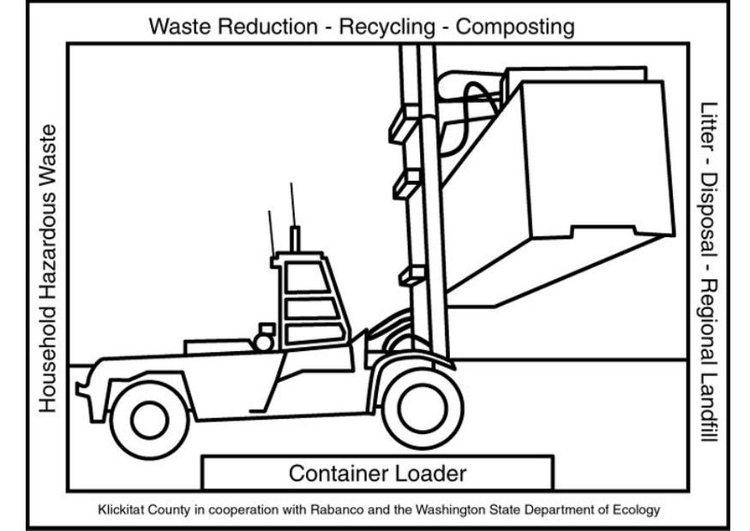 Coloriage chargeur de container