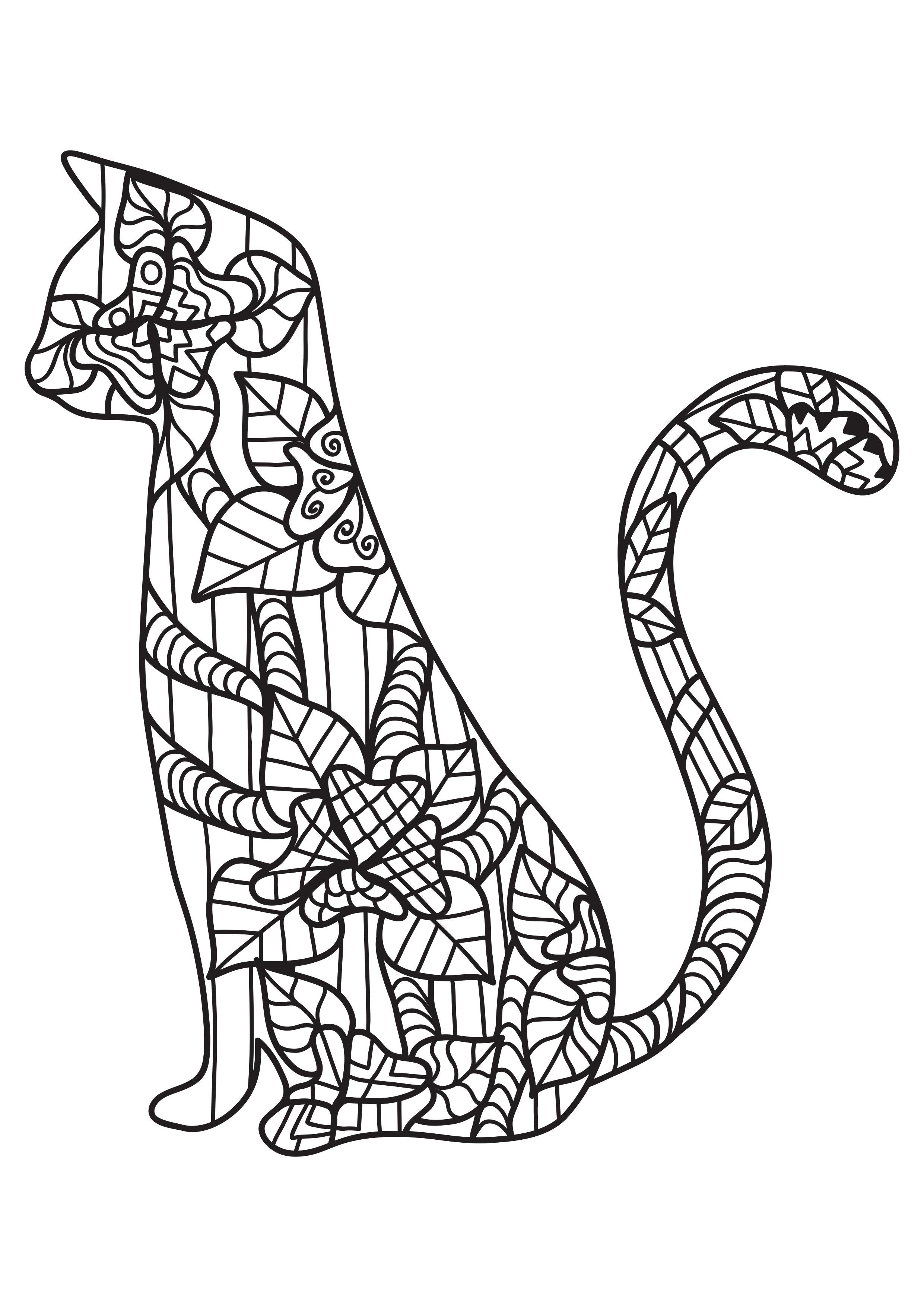 coloriage chat coloriages gratuits a imprimer dessin 31408 de manne et caille