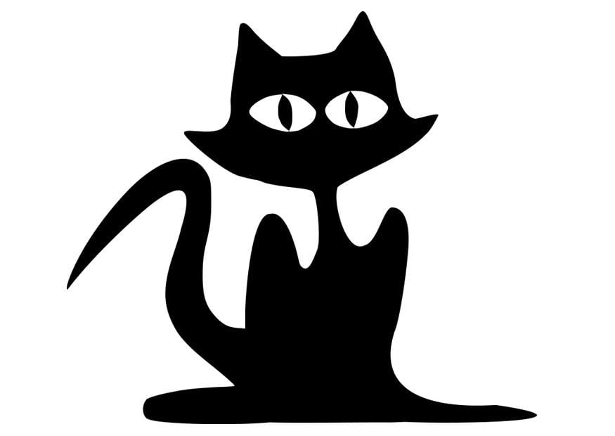 Coloriage chat noir