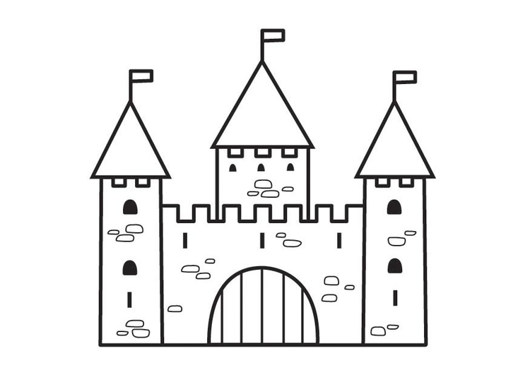 Coloriage chÃ¢teau-2