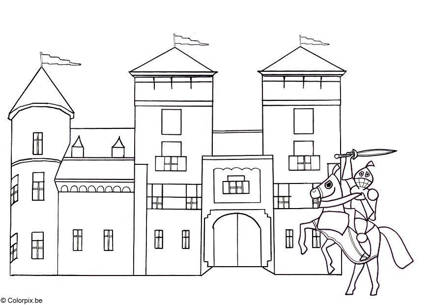 Coloriage château  Coloriages Gratuits à Imprimer  Dessin 18456