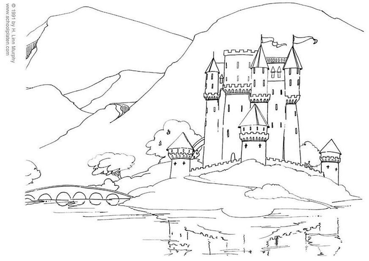 Coloriage chÃ¢teau