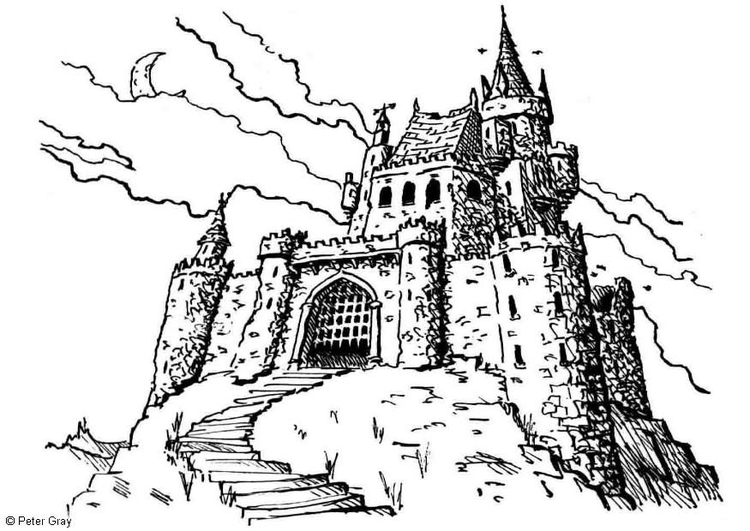 Coloriage chateau  Coloriages Gratuits à Imprimer  Dessin 6936