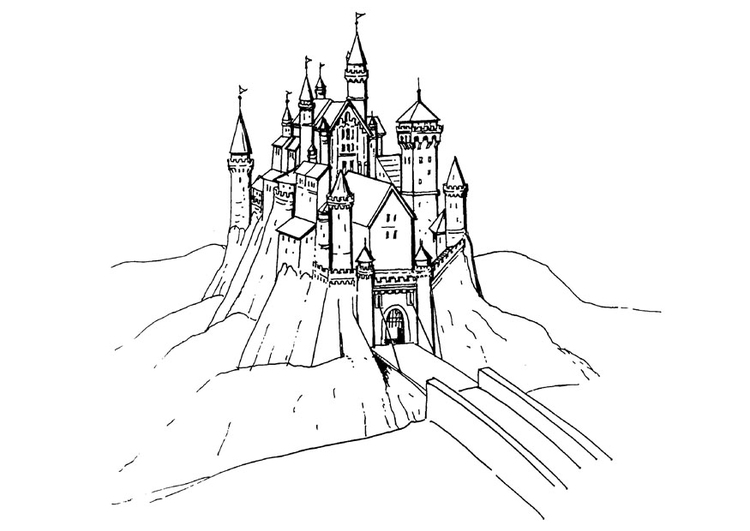 Coloriage chateau