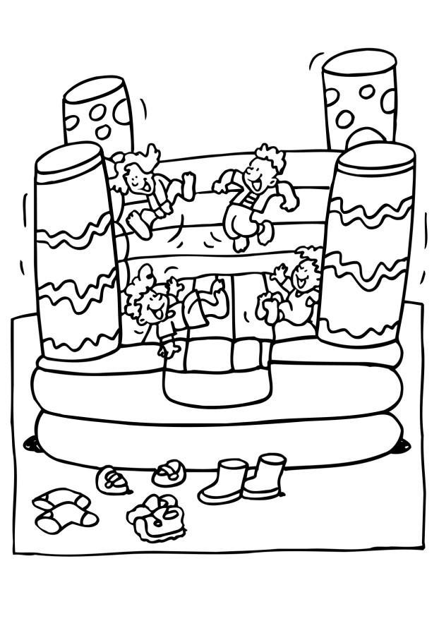 Coloriage chateau gonflable