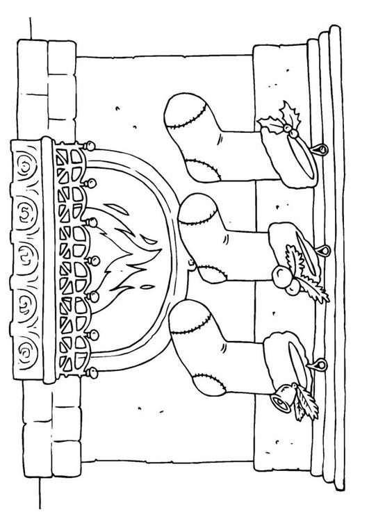Coloriage chaussettes de Noël img coloriage chaussettes de noel i