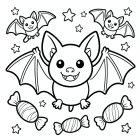 chauves-souris vampires mignonnes
