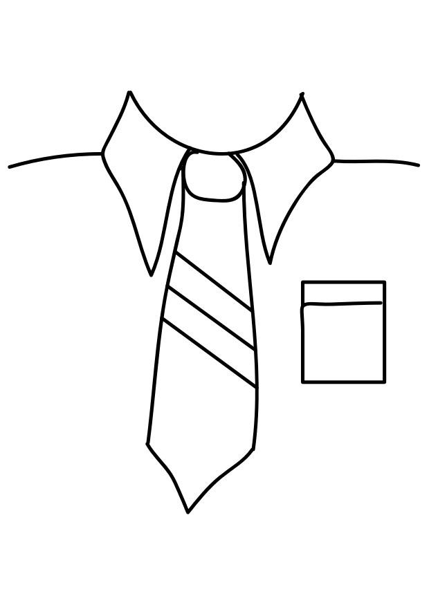 Coloriage chemise avec cravate
