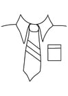 Coloriage chemise avec cravate