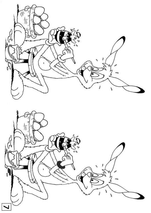 cherchez les diffÃ©rences - liÃ¨vre de PÃ¢ques