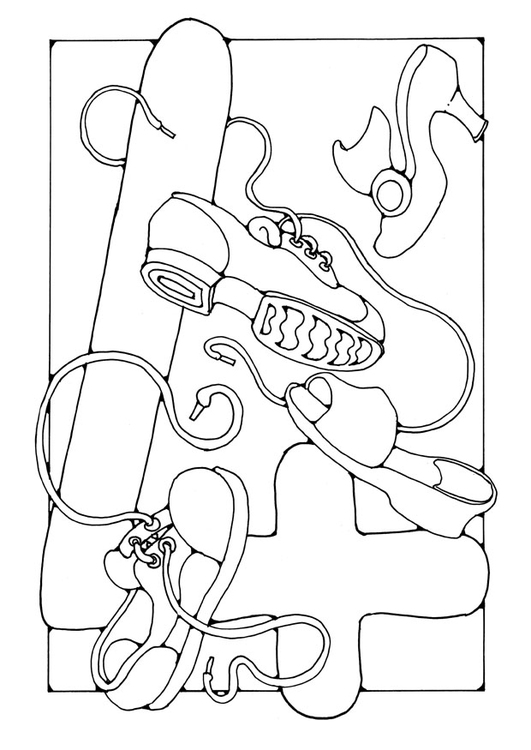 Coloriage chiffre - 4