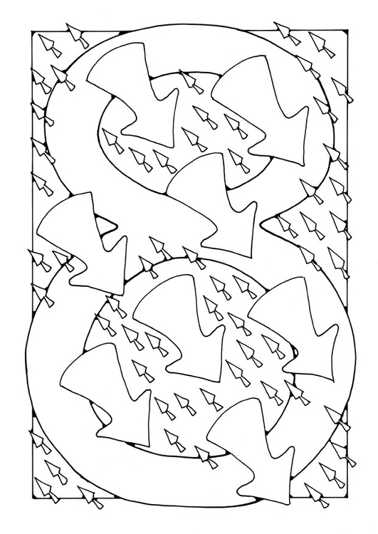 Coloriage chiffre - 8