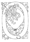 coloriage chiffre - 0