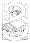 coloriage chiffre - 3