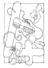coloriage chiffre - 4