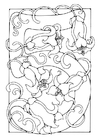 coloriage chiffre - 5
