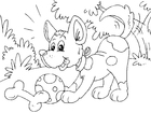 coloriage chiot