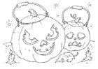 coloriage citrouilles