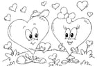 Coloriages coeurs Saint-Valentin