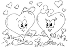 Coloriages coeurs Saint-Valentin