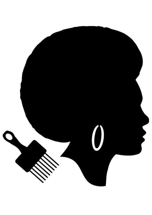 Coloriage coiffure de femme africaine