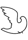 Coloriage colombe de la paix