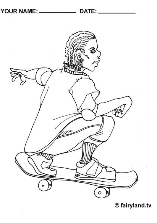 Coloriage cool skate