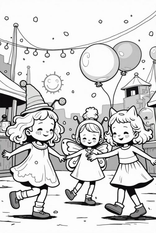 copines au carnaval