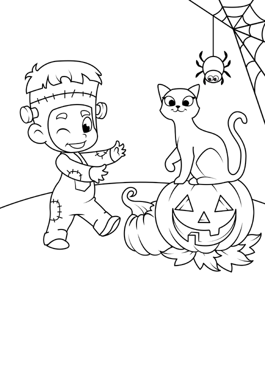 Coloriage costume d&#39;Halloween