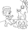 Coloriages costume d&#39;Halloween