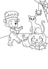 Coloriage costume d&#39;Halloween