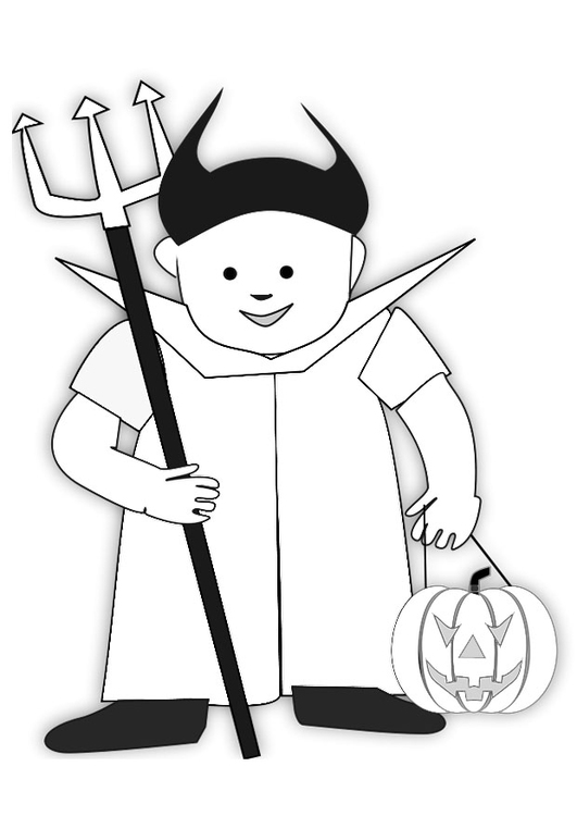 Coloriage costume d'Halloween