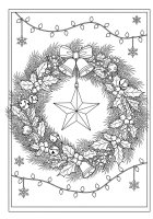 Couronne de Noël avec étoile