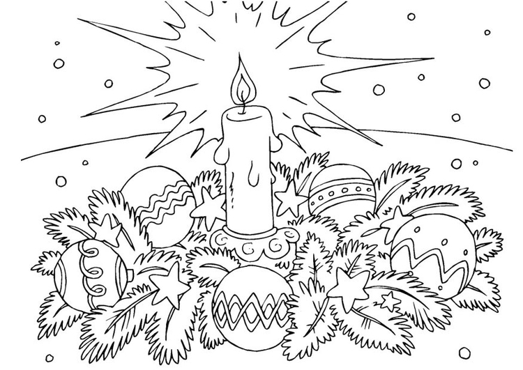 Coloriage couronne de NoÃ«l